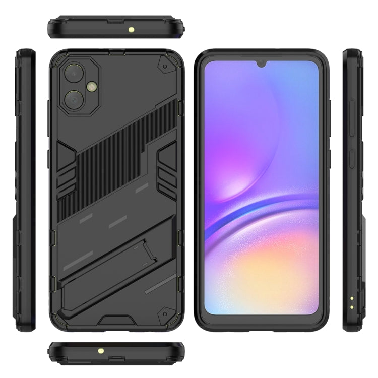 For Samsung Galaxy A05 4G Punk Armor 2 in 1 PC + TPU Shockproof Phone Case with Invisible Holder(Black) by buy2fix