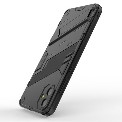 For Samsung Galaxy A05 4G Punk Armor 2 in 1 PC + TPU Shockproof Phone Case with Invisible Holder(Black) by buy2fix