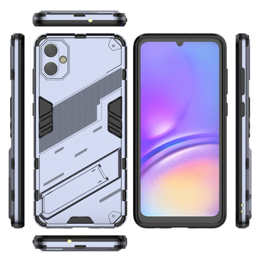 For Samsung Galaxy A05 4G Punk Armor 2 in 1 PC + TPU Shockproof Phone Case with Invisible Holder(Grey) by buy2fix
