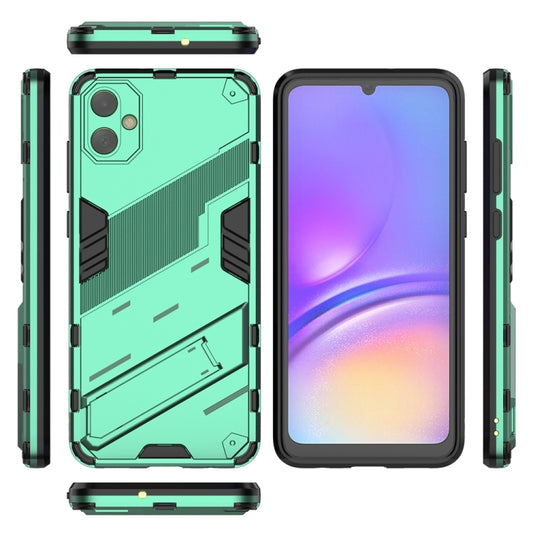 For Samsung Galaxy A05 4G Punk Armor 2 in 1 PC + TPU Shockproof Phone Case with Invisible Holder(Green) by buy2fix