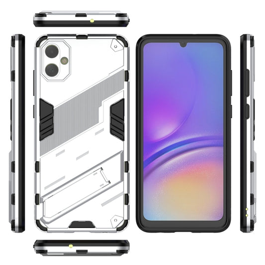 For Samsung Galaxy A05 4G Punk Armor 2 in 1 PC + TPU Shockproof Phone Case with Invisible Holder(White) by buy2fix