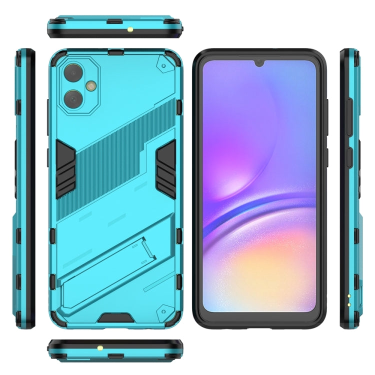 For Samsung Galaxy A05 4G Punk Armor 2 in 1 PC + TPU Shockproof Phone Case with Invisible Holder(Blue) by buy2fix