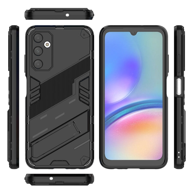 For Samsung Galaxy A05s 4G Punk Armor 2 in 1 PC + TPU Shockproof Phone Case with Invisible Holder(Black) by buy2fix