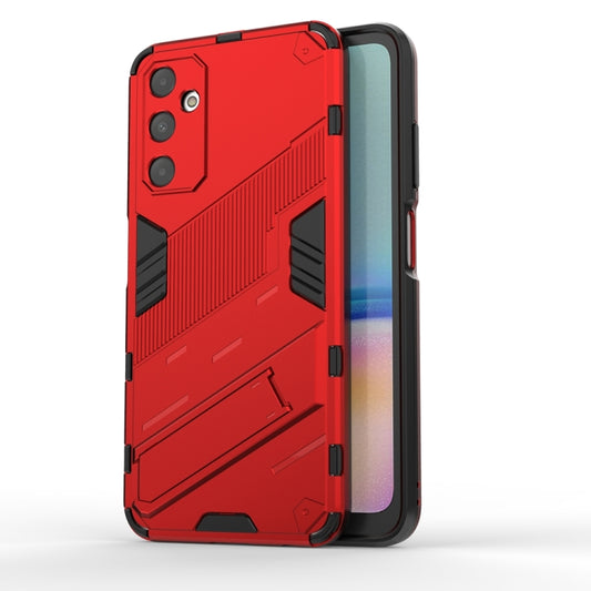 For Samsung Galaxy A05s 4G Punk Armor 2 in 1 PC + TPU Shockproof Phone Case with Invisible Holder(Red) by buy2fix