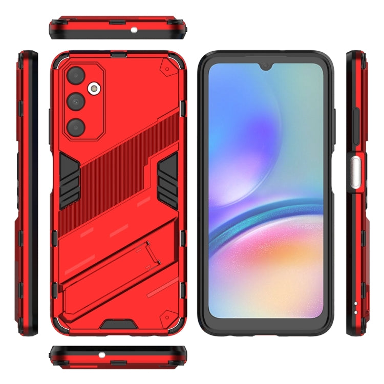For Samsung Galaxy A05s 4G Punk Armor 2 in 1 PC + TPU Shockproof Phone Case with Invisible Holder(Red) by buy2fix