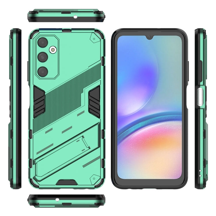 For Samsung Galaxy A05s 4G Punk Armor 2 in 1 PC + TPU Shockproof Phone Case with Invisible Holder(Green) by buy2fix