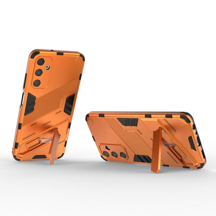For Samsung Galaxy A05s 4G Punk Armor 2 in 1 PC + TPU Shockproof Phone Case with Invisible Holder(Orange) by buy2fix