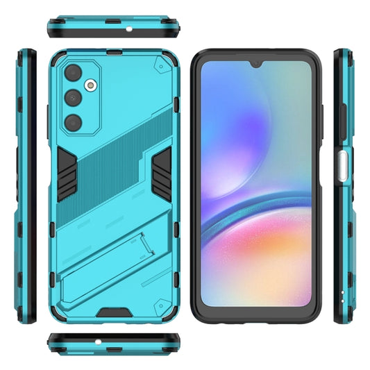 For Samsung Galaxy A05s 4G Punk Armor 2 in 1 PC + TPU Shockproof Phone Case with Invisible Holder(Blue) by buy2fix