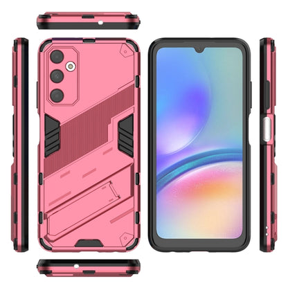 For Samsung Galaxy A05s 4G Punk Armor 2 in 1 PC + TPU Shockproof Phone Case with Invisible Holder(Light Red) by buy2fix