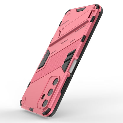 For Samsung Galaxy A05s 4G Punk Armor 2 in 1 PC + TPU Shockproof Phone Case with Invisible Holder(Light Red) by buy2fix