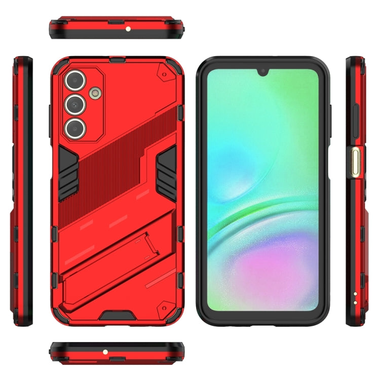 For Samsung Galaxy A15 Punk Armor 2 in 1 PC + TPU Shockproof Phone Case with Invisible Holder(Red) by buy2fix