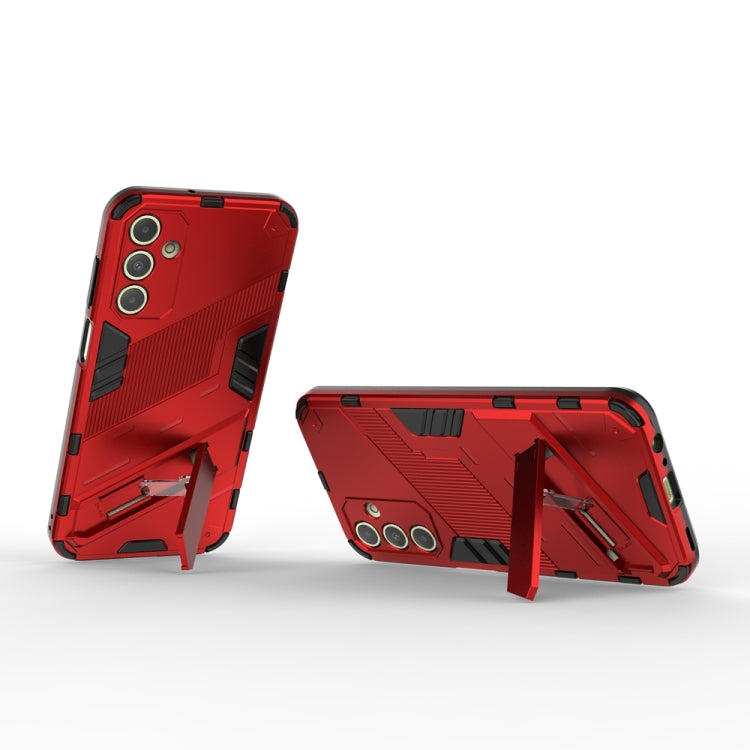 For Samsung Galaxy A15 Punk Armor 2 in 1 PC + TPU Shockproof Phone Case with Invisible Holder(Red) by buy2fix