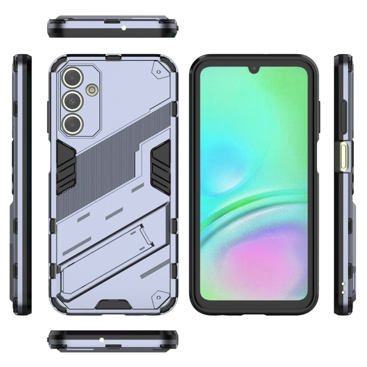 For Samsung Galaxy A15 Punk Armor 2 in 1 PC + TPU Shockproof Phone Case with Invisible Holder(Grey) by buy2fix