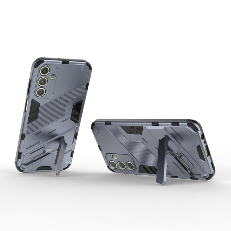 For Samsung Galaxy A15 Punk Armor 2 in 1 PC + TPU Shockproof Phone Case with Invisible Holder(Grey) by buy2fix