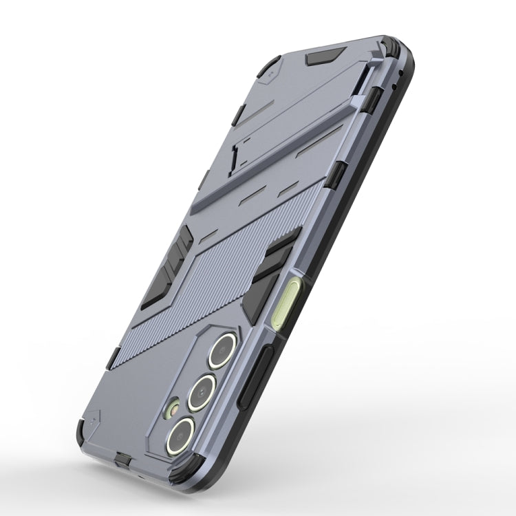 For Samsung Galaxy A15 Punk Armor 2 in 1 PC + TPU Shockproof Phone Case with Invisible Holder(Grey) by buy2fix