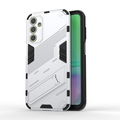 For Samsung Galaxy A15 Punk Armor 2 in 1 PC + TPU Shockproof Phone Case with Invisible Holder(White) by buy2fix