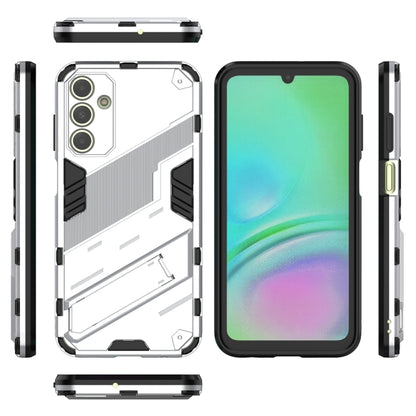 For Samsung Galaxy A15 Punk Armor 2 in 1 PC + TPU Shockproof Phone Case with Invisible Holder(White) by buy2fix