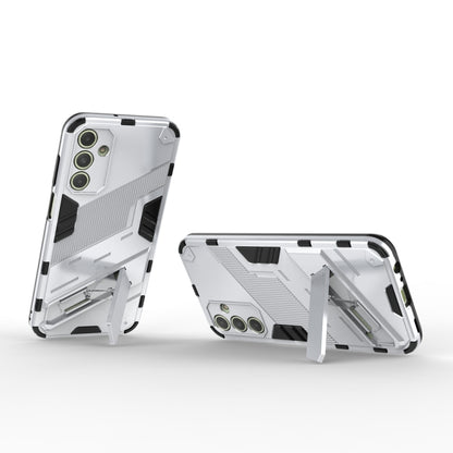 For Samsung Galaxy A15 Punk Armor 2 in 1 PC + TPU Shockproof Phone Case with Invisible Holder(White) by buy2fix
