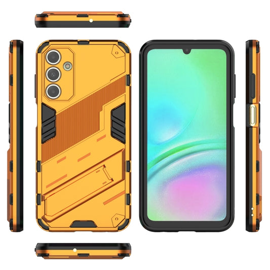 For Samsung Galaxy A15 Punk Armor 2 in 1 PC + TPU Shockproof Phone Case with Invisible Holder(Orange) by buy2fix