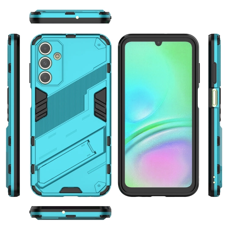 For Samsung Galaxy A15 Punk Armor 2 in 1 PC + TPU Shockproof Phone Case with Invisible Holder(Blue) by buy2fix