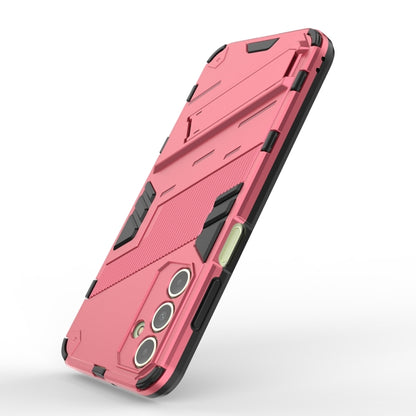 For Samsung Galaxy A15 Punk Armor 2 in 1 PC + TPU Shockproof Phone Case with Invisible Holder(Light Red) by buy2fix