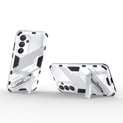 For Samsung Galaxy A35 5G Punk Armor 2 in 1 PC + TPU Shockproof Phone Case with Invisible Holder(White) by buy2fix