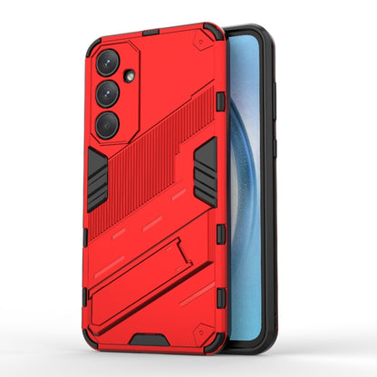 For Samsung Galaxy A55 5G Punk Armor 2 in 1 PC + TPU Shockproof Phone Case with Invisible Holder(Red) by buy2fix