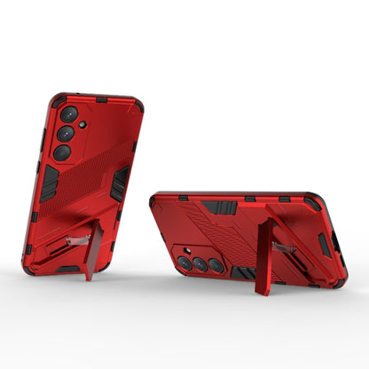 For Samsung Galaxy A55 5G Punk Armor 2 in 1 PC + TPU Shockproof Phone Case with Invisible Holder(Red) by buy2fix