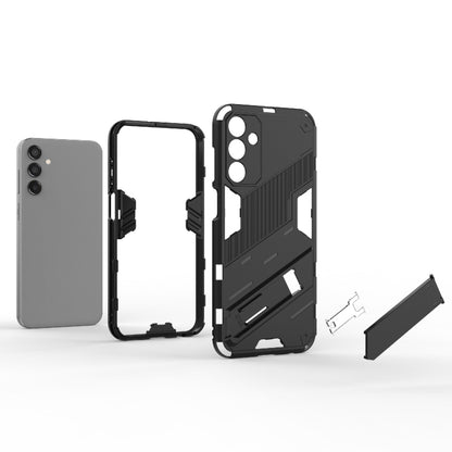 For Samsung Galaxy M15 5G Global Punk Armor 2 in 1 PC + TPU Shockproof Phone Case with Invisible Holder(Green) by buy2fix