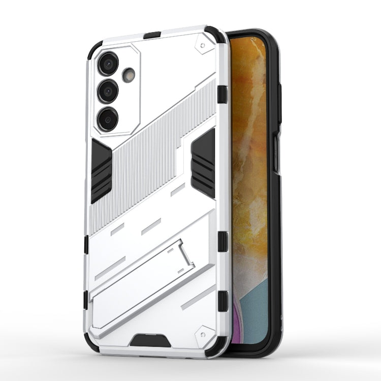 For Samsung Galaxy M15 5G Global Punk Armor 2 in 1 PC + TPU Shockproof Phone Case with Invisible Holder(White) by buy2fix