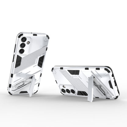 For Samsung Galaxy M15 5G Global Punk Armor 2 in 1 PC + TPU Shockproof Phone Case with Invisible Holder(White) by buy2fix