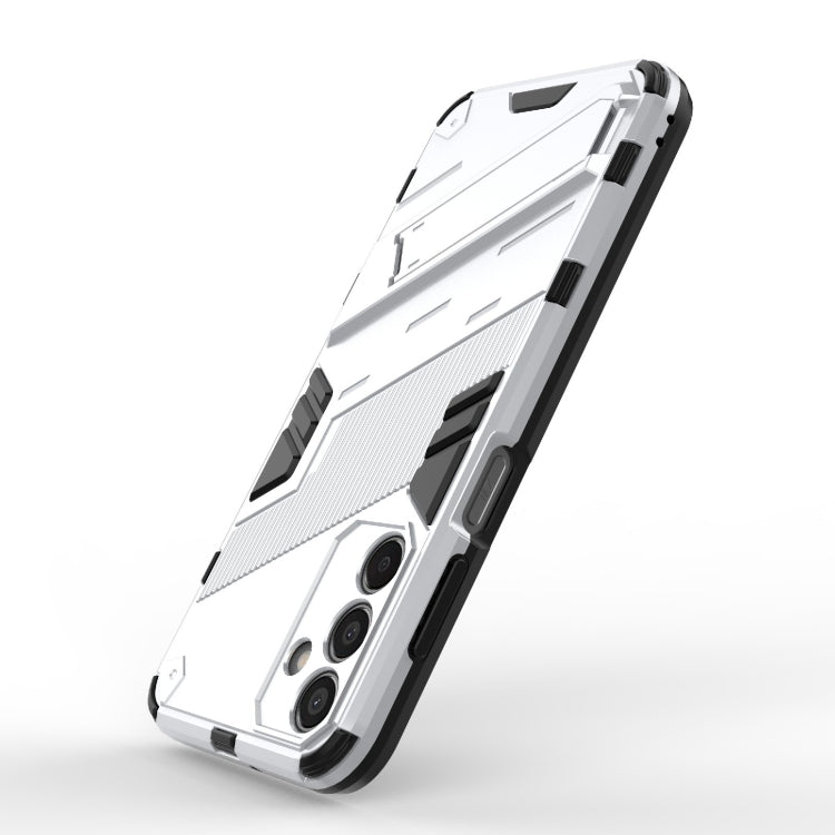 For Samsung Galaxy M15 5G Global Punk Armor 2 in 1 PC + TPU Shockproof Phone Case with Invisible Holder(White) by buy2fix