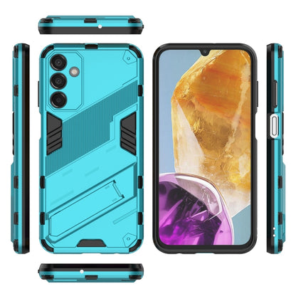 For Samsung Galaxy M15 5G Global Punk Armor 2 in 1 PC + TPU Shockproof Phone Case with Invisible Holder(Blue) by buy2fix