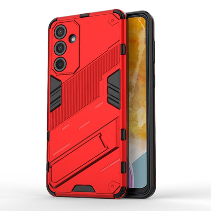 For Samsung Galaxy M55 5G Punk Armor 2 in 1 PC + TPU Shockproof Phone Case with Invisible Holder(Red) by buy2fix
