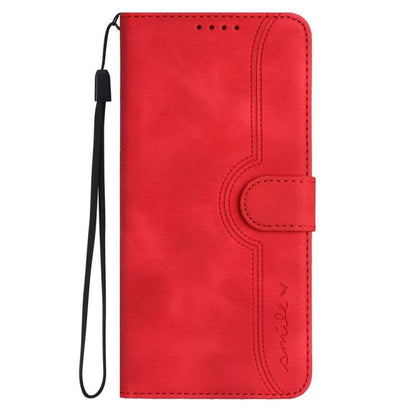 For iPhone 17 Air Heart Pattern Skin Feel Leather Phone Case(Red) - iPhone 17 Air Cases by buy2fix | Online Shopping UK | buy2fix