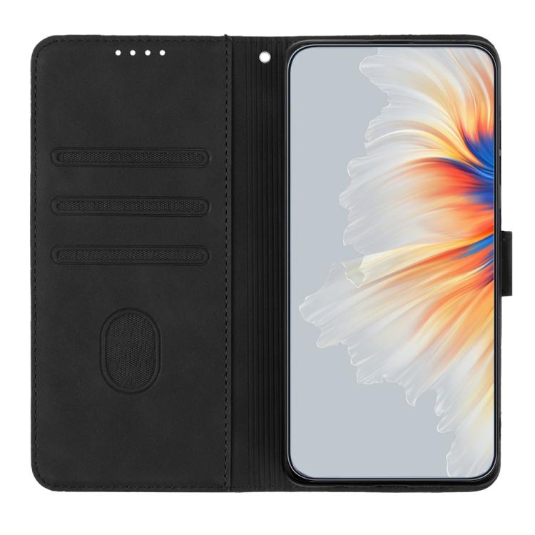 For iPhone Air Heart Pattern Skin Feel Leather Phone Case(Black) - iPhone Air Cases by buy2fix | Online Shopping UK | buy2fix