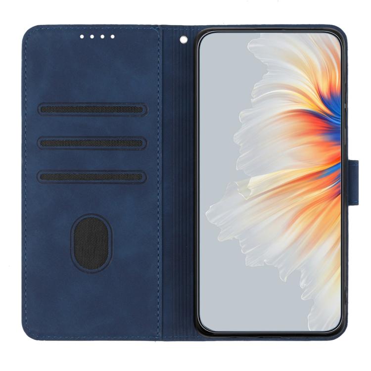 For iPhone 17 Pro Heart Pattern Skin Feel Leather Phone Case(Royal Blue) - iPhone 17 Pro Cases by buy2fix | Online Shopping UK | buy2fix