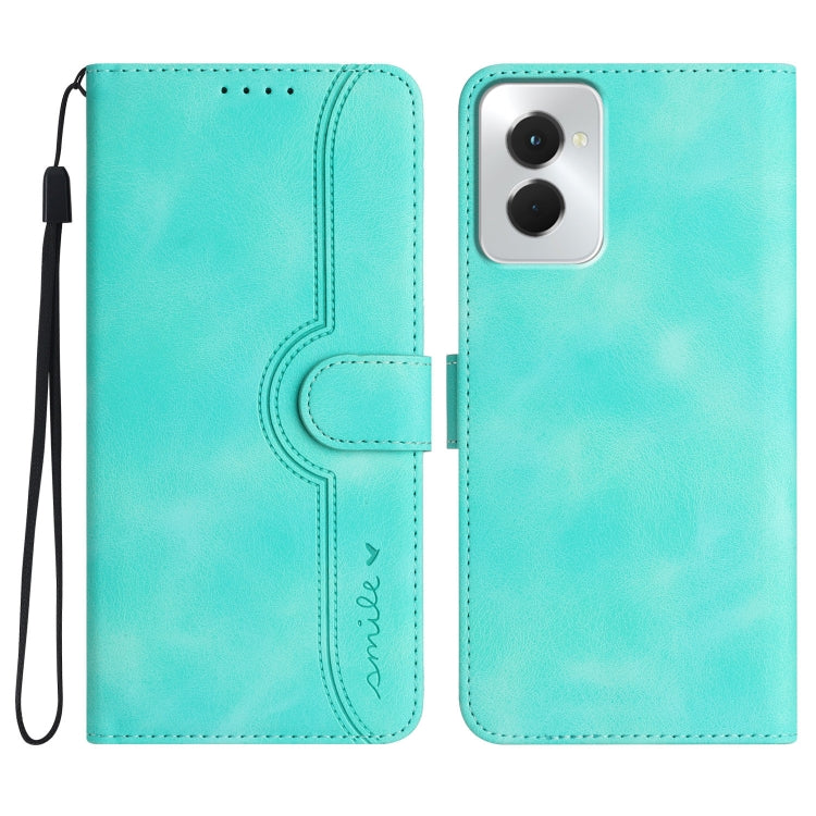For Motorola Moto G Power 5G 2024 Heart Pattern Skin Feel Leather Phone Case(Light Blue) by buy2fix