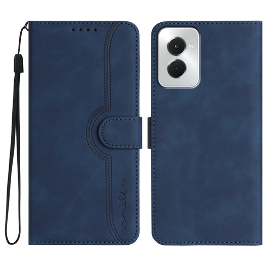 For Motorola Moto G Power 5G 2024 Heart Pattern Skin Feel Leather Phone Case(Royal Blue) by buy2fix