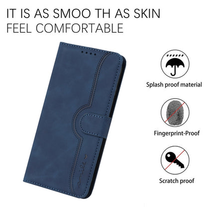 For Motorola Moto G Power 5G 2024 Heart Pattern Skin Feel Leather Phone Case(Royal Blue) by buy2fix