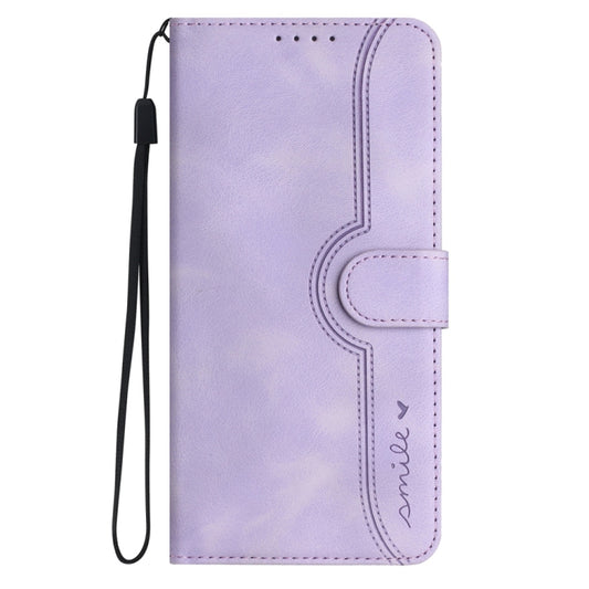For Motorola Moto G Stylus 5G 2024 Heart Pattern Skin Feel Leather Phone Case(Purple) by buy2fix
