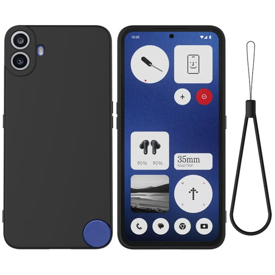 For Nothing CMF Phone 1 Solid Color Liquid Silicone Dropproof Full Coverage Phone Case(Black)