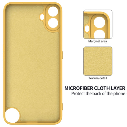 For Nothing CMF Phone 1 Pure Color Liquid Silicone Shockproof Phone Case(Yellow) - More Brand by buy2fix | Online Shopping UK | buy2fix