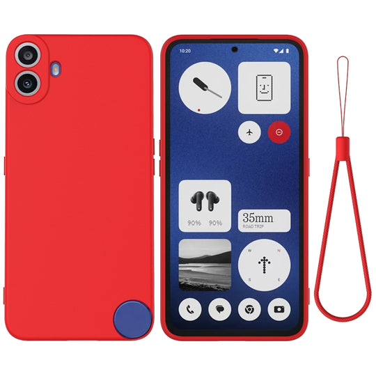 For Nothing CMF Phone 1 Solid Color Liquid Silicone Dropproof Full Coverage Phone Case(Red)