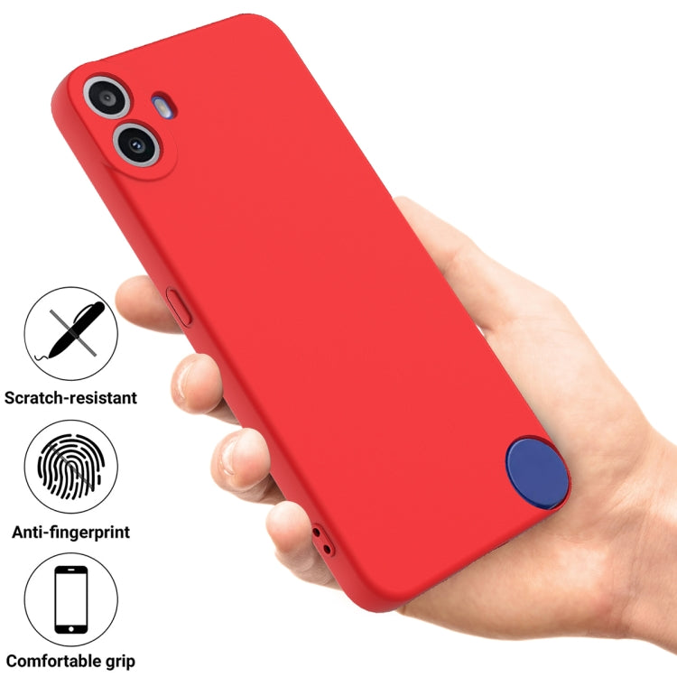 For Nothing CMF Phone 1 Solid Color Liquid Silicone Dropproof Full Coverage Phone Case(Red) - Nothing Cases by buy2fix | Online Shopping UK | buy2fix