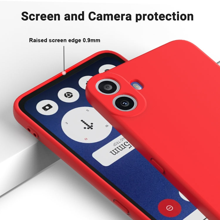 For Nothing CMF Phone 1 Solid Color Liquid Silicone Dropproof Full Coverage Phone Case(Red) - Nothing Cases by buy2fix | Online Shopping UK | buy2fix