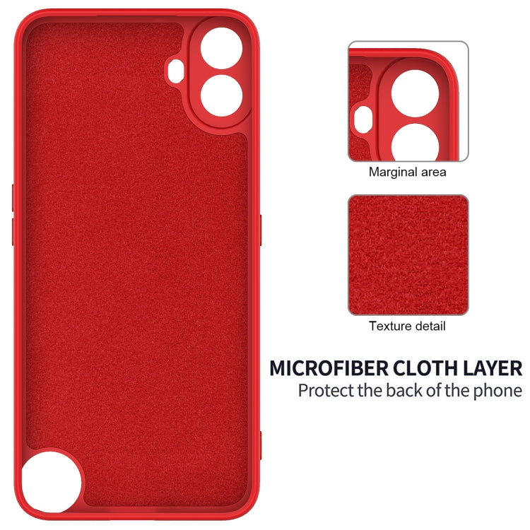 For Nothing CMF Phone 1 Solid Color Liquid Silicone Dropproof Full Coverage Phone Case(Red) - Nothing Cases by buy2fix | Online Shopping UK | buy2fix