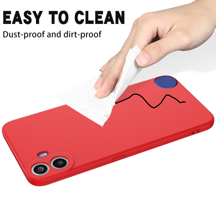 For Nothing CMF Phone 1 Solid Color Liquid Silicone Dropproof Full Coverage Phone Case(Red) - Nothing Cases by buy2fix | Online Shopping UK | buy2fix