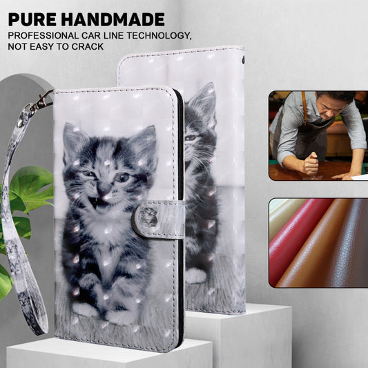 For iPhone 16 Pro 3D Painted Leather Phone Case(Smile Cat) by buy2fix