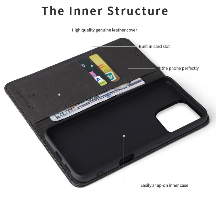 For iPhone 16 Pro Max Fierre Shann Crocodile Texture Magnetic Genuine Leather Phone Case(Black) by FIERRE SHANN